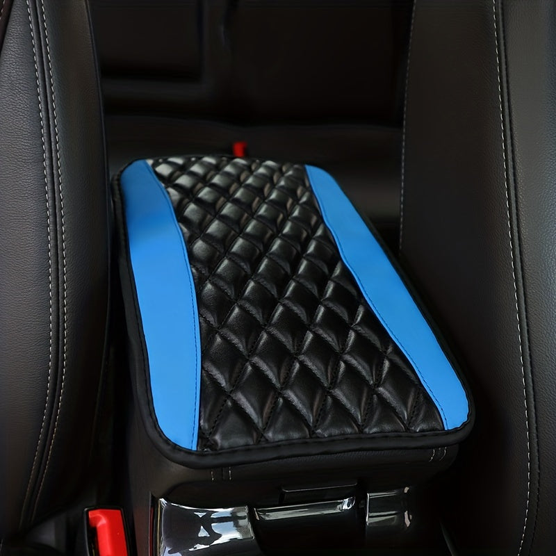 Upgrade Your Car Interior with this 1pc Sponge and PU Leather Armrest Pad Cover!