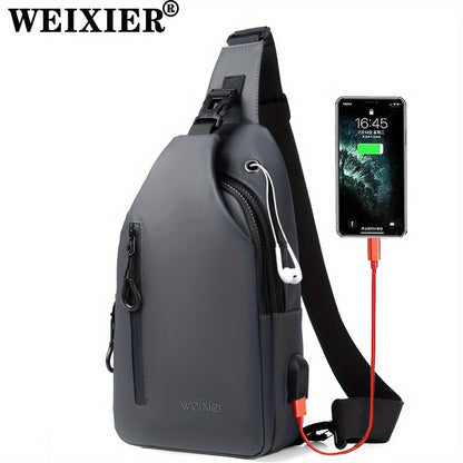 WEIXIER Spring And Summer New Chest Bag Men's Messenger Bag Large Capacity Shoulder Bag Chest Bag Oxford Cloth Bag Messenger Men's Backpack Gift For Father /Aniversary