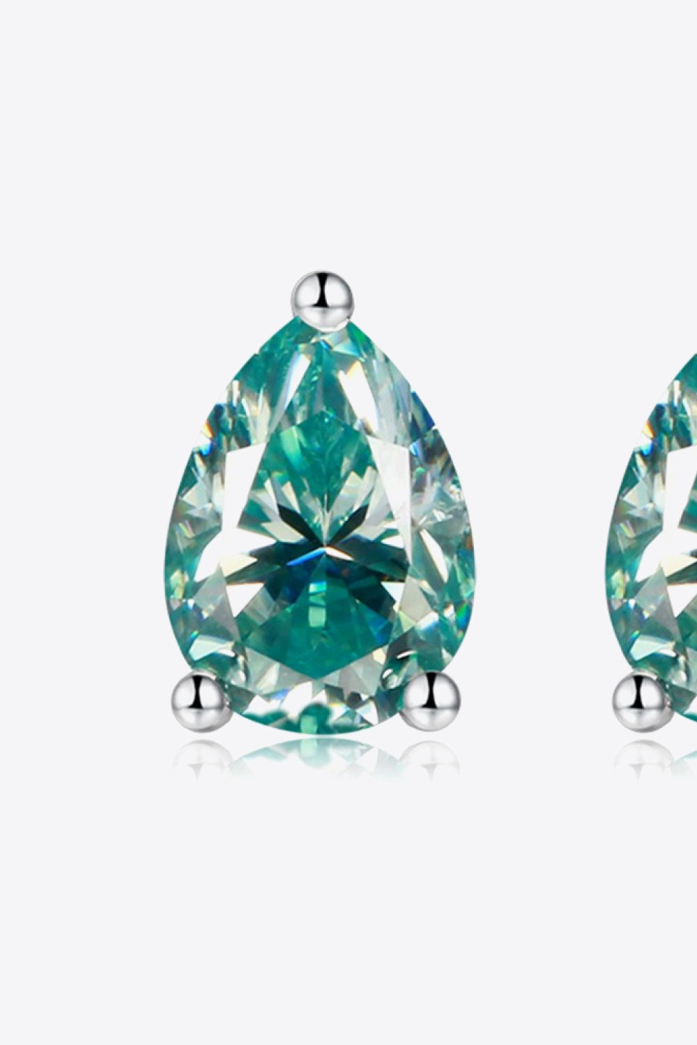 2 Carat Moissanite Teardrop Earrings