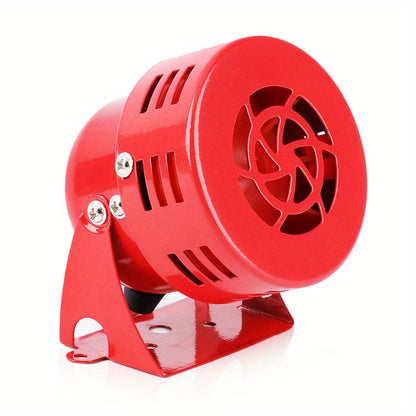 12v Mini 110dB Red Air Raid Siren Horn Speaker: Get Ready to Be Heard with this Loud Electric Motor-Driven Compressed Air Horn!