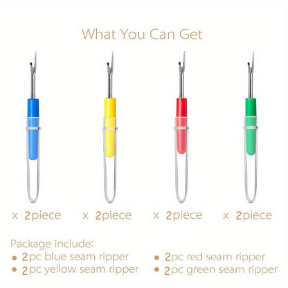 2/4/8pcs, Sewing Seam Rippers, Handy Stitch Rippers For Sewing/Crafting Removing, Threads Tools, Household Sewing Machine Sewing Accessories, Sewing Machine Accessories, DIY Sewing Accessories