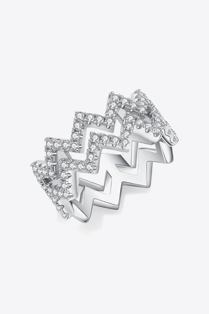 Moissanite Zigzag Stacking Rings