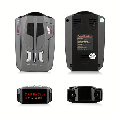 V9 Speed Detector: Ultimate Car Radar Detector with Voice Prompt, LED Display, & 360° Detection!