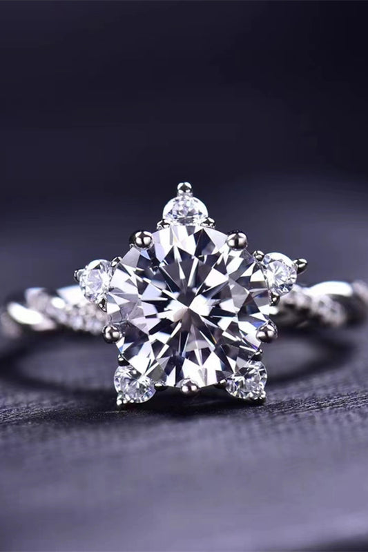 Bague torsadée moissanite de 3 carats