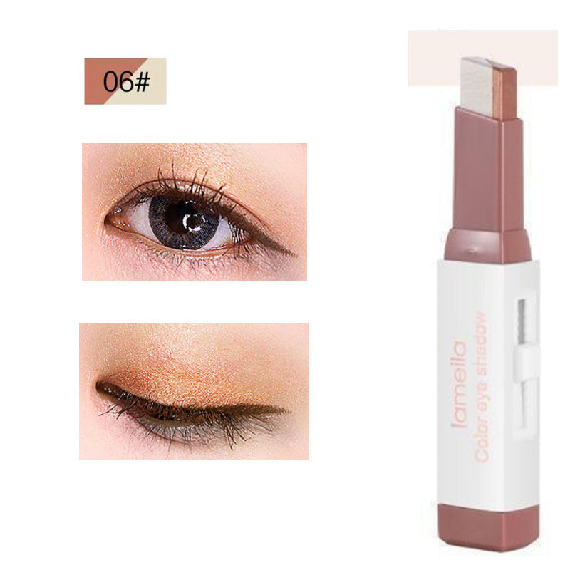 Waterproof Two-Tone Gradient Eyeshadow Stick for Long-Lasting Eye Makeup