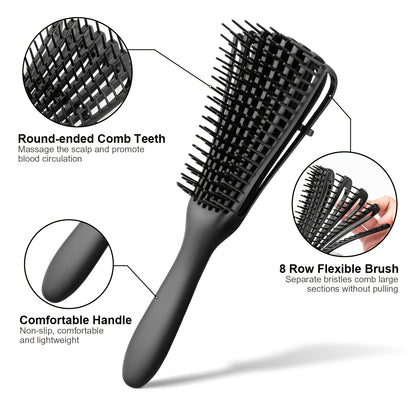 1pc Anti-Static Hair Brush - Simple Design, Durable Construction - Suitable for All Hair Types!