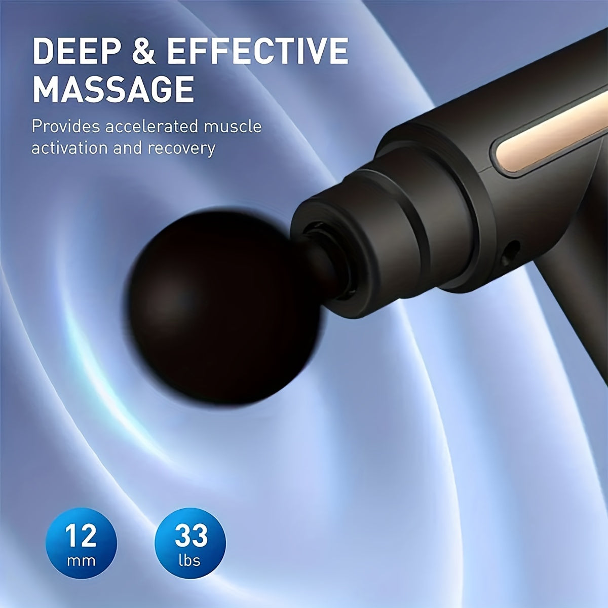 Pistolet de massage 1 pièce, masseur à percussion portatif pour les muscles des tissus profonds pour les douleurs du corps, du dos et du cou, design élégant ultra compact, alimenté par un couple élevé, cadeau de fête des pères pour papa 