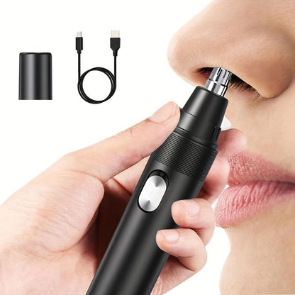 USB Rechargeable Electric Nose Hair Trimmer for Men & Women - Painless & Quick Facial Hair Removal!