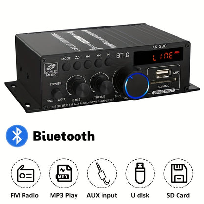 Mini amplificateur de puissance HIFI BT 800 W à 2 canaux : obtenez un son de haute qualité pour la maison ou la voiture ! 