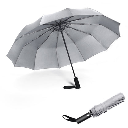 Parapluie pliant résistant au vent à 12 nervures 