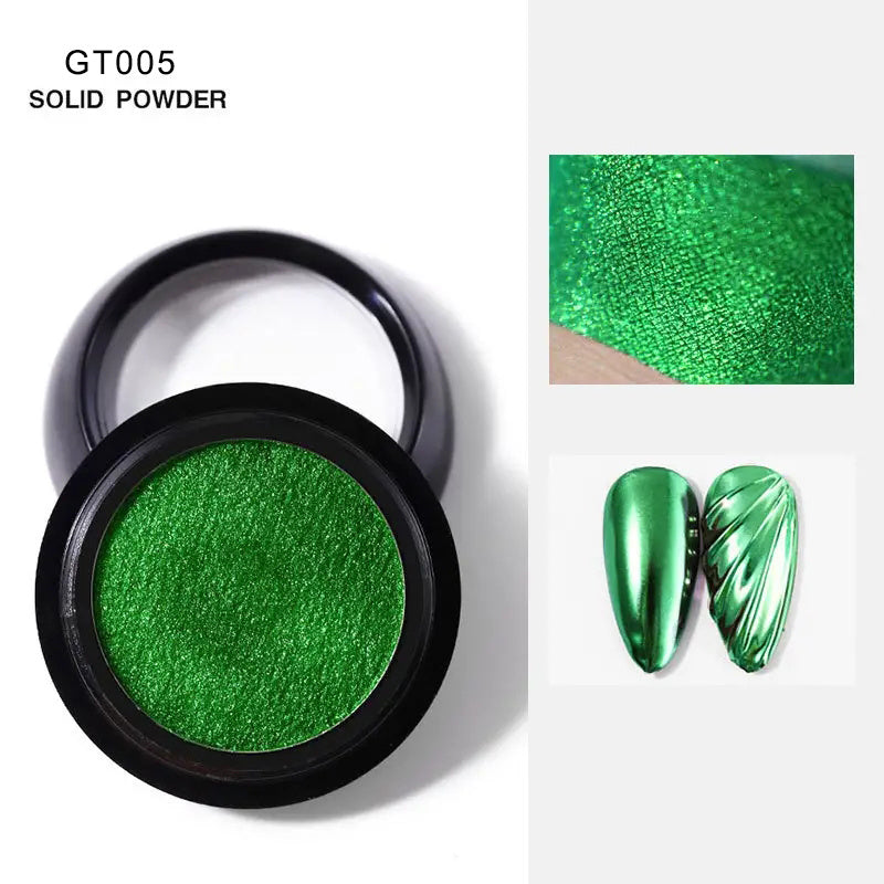 Y2K Mirror Chrome Nail Powder, Nail Art Glitter Metallic Effect Holographic Aurora Powder Chrome Dust For Nails Gel Polish Pigment Decoration