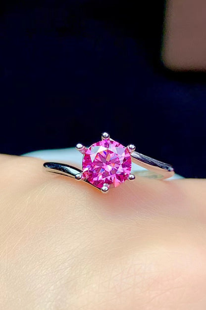 Je ne peux pas arrêter votre brillance, bague moissanite 1 carat