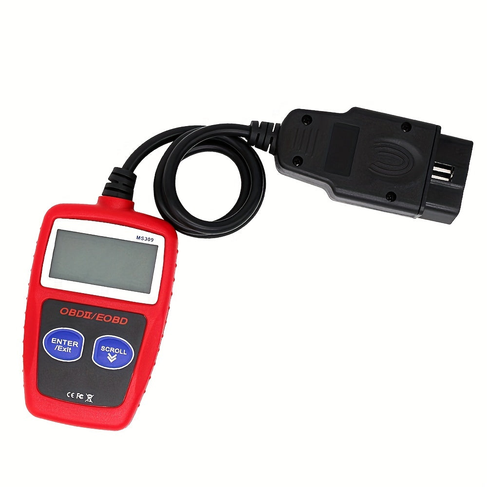 Universal OBD II Car Engine Fault Code Reader - Turn Off Check Engine Light & Monitor Emission Status with MS300 OBD2 MS309 Scanner