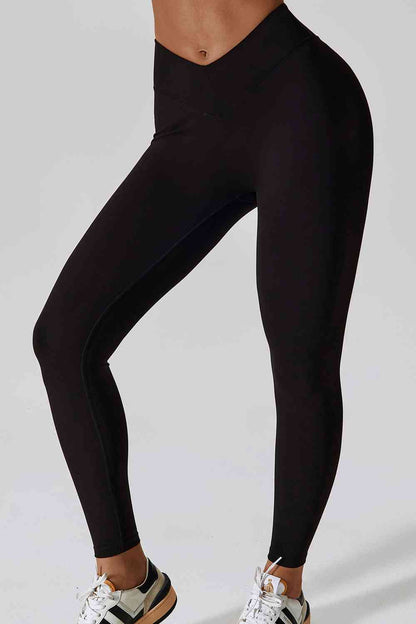 Slim Fit Wide Waistband Sports Leggings