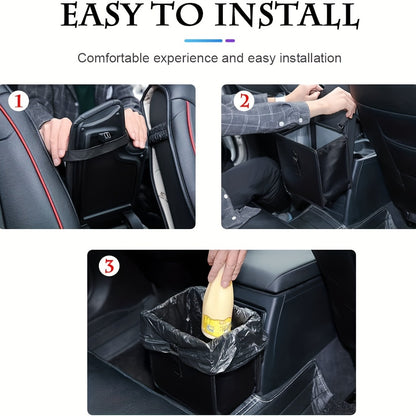 Upgrade Your Car with This Stylish, Waterproof & Leakproof Foldable Trash Can - Perfect Gift for Women & Men!