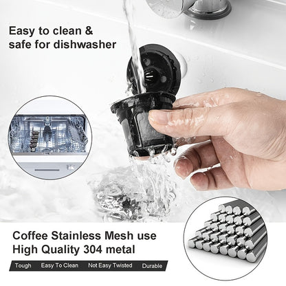 1pc Reusable Stainless Steel Coffee Pods for Keurig 1.0 & 2.0 - Eco-Friendly and Money-Saving