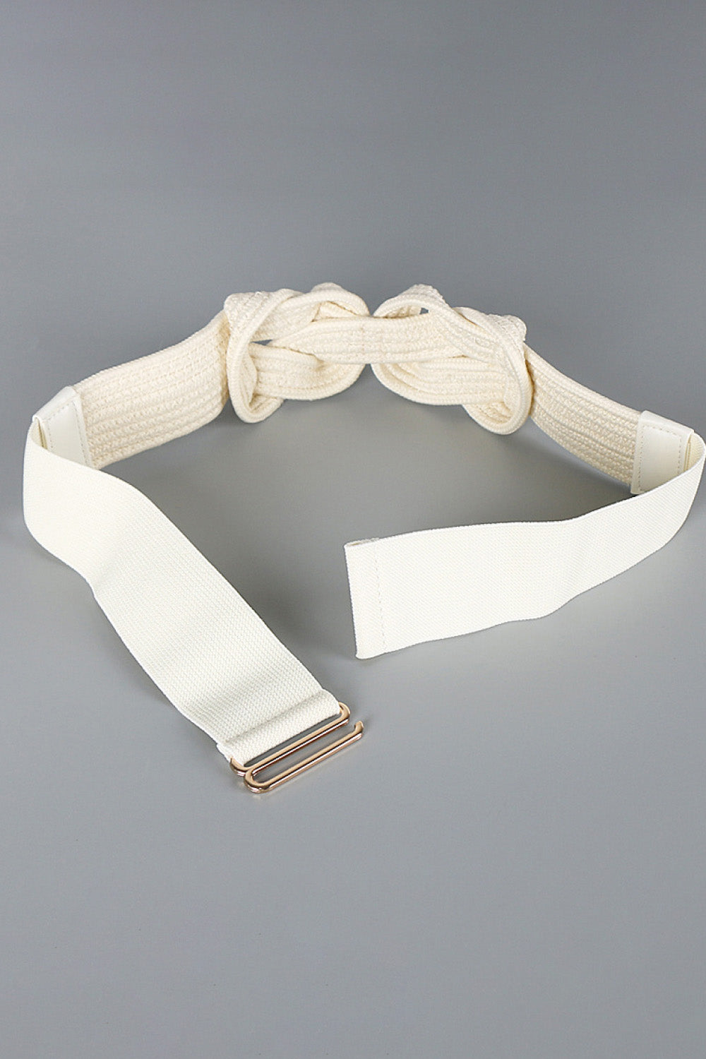 Ceinture élastique large en cuir PU