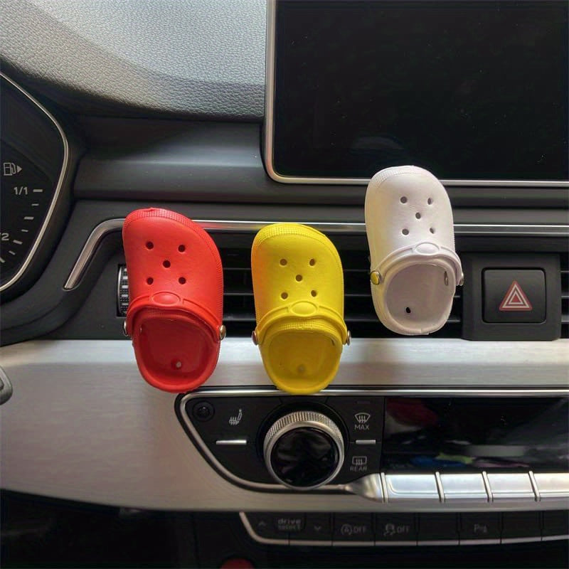 3pcs Cute Shoe-Shaped Car Fragrance Diffuser - Perfume Ventilation Clip for Creative Car Accessories Decoration