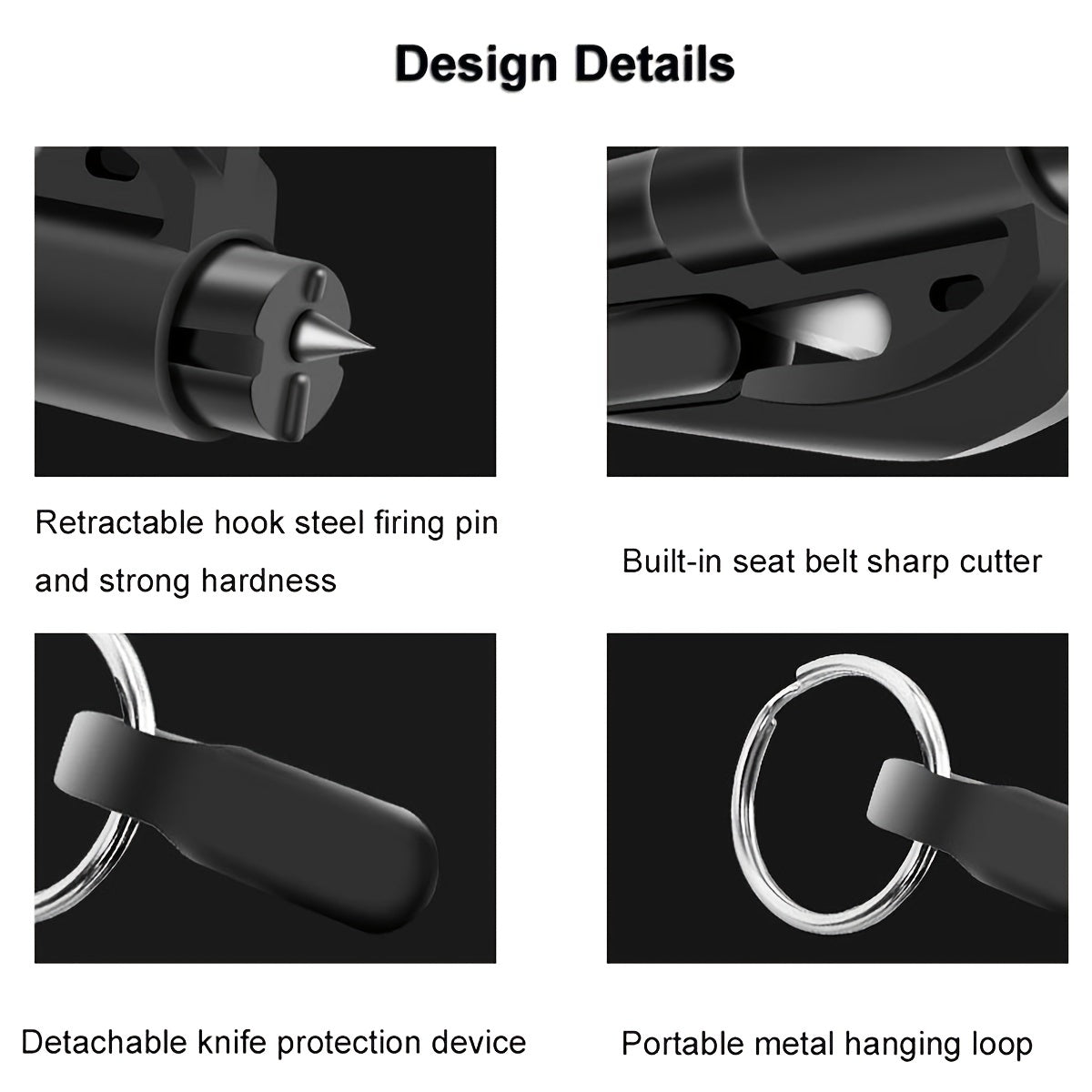 Stay Safe on the Road: Car Spring Emergency Escape Hammer - Window Breaker & Car Accessaries