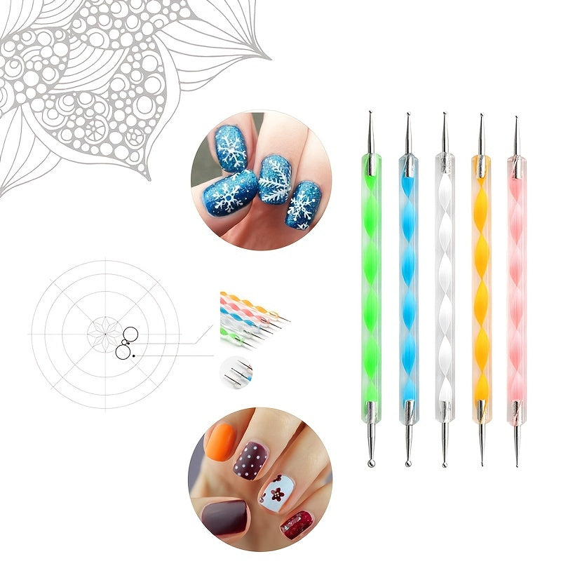 13pcs/Set Mandala Tool Rock Painting Kit - DIY Doodle & Drill Acrylic Stick Dotters for Creative Fun!