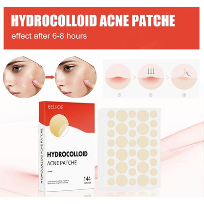 144pcs Acne Pimple Patch - Invisible Professional Absorbing Spot Sticker for Men and Women - Skin Care Solution in 2 Sizes