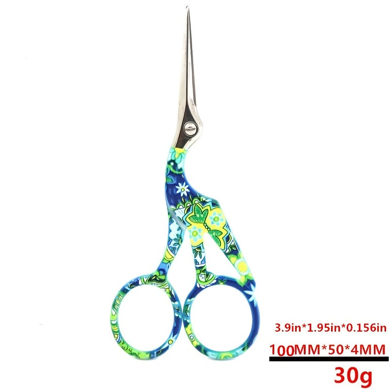 Stainless Steel Gilded Crane Scissors Retro Bird Scissors Yarn Scissors Cross Embroidery Thread Scissors