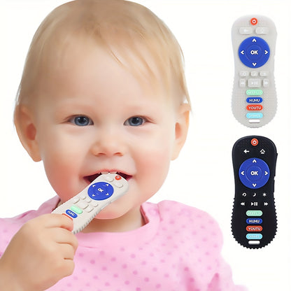 6-12 Months Baby Teething Toys: Remote Control Shape, Soft-Textured, BPA Free, Sensory Chew Toys for Sensory Development