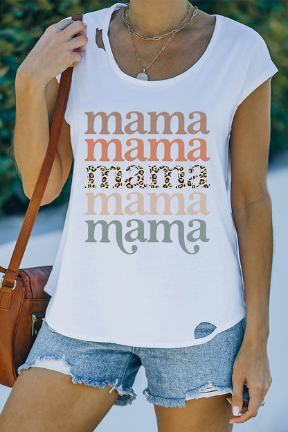 MAMA Graphic Cutout Tee