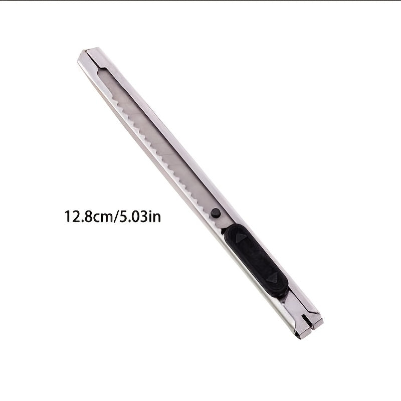 5pcs Stainless Steel Retractable Utility Knife: Perfect for Home Crafting and DIY Projects!