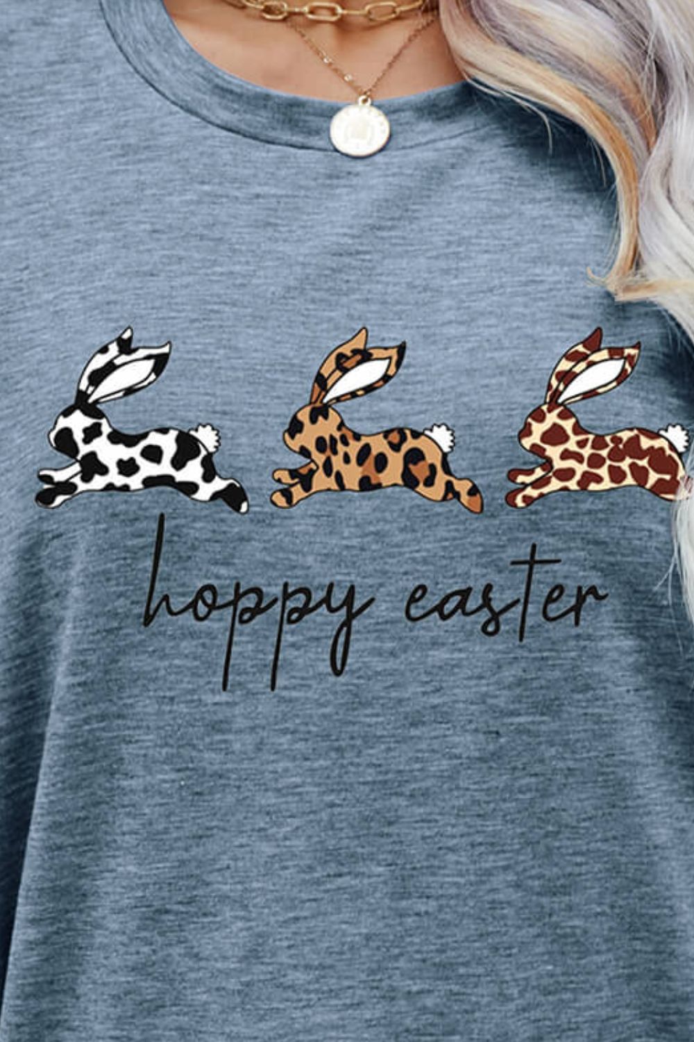 HOPPY EASTER Bunny Graphic Tee Shirt