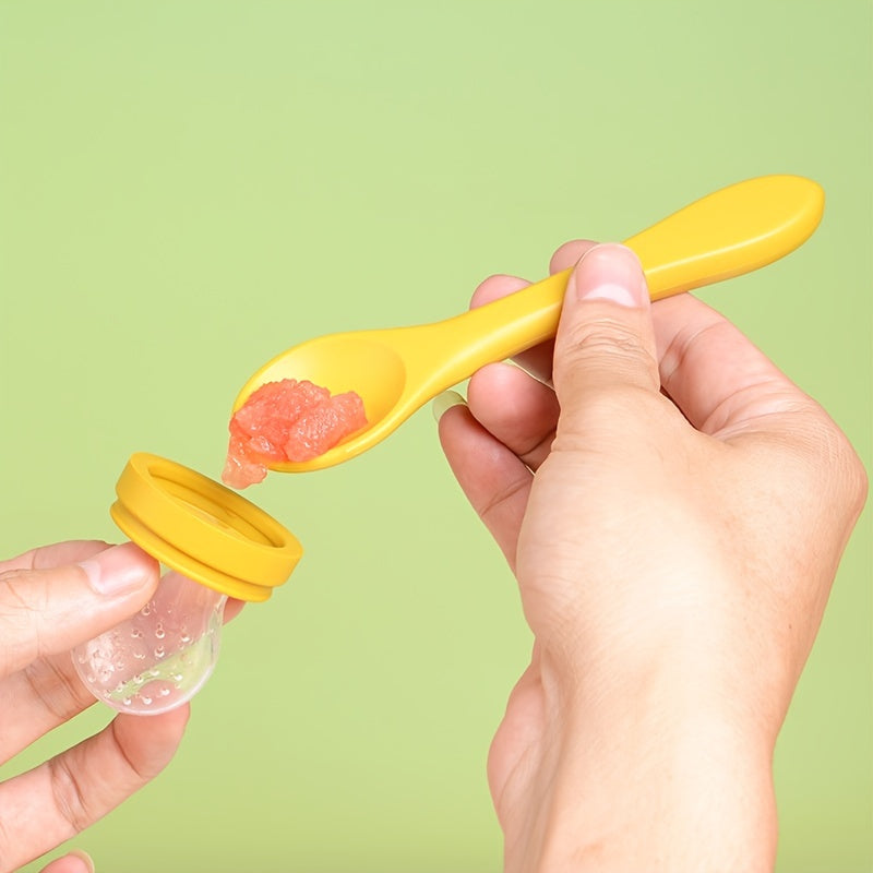 Ensemble tétine et anneau de dentition pour bébé – Morsure de fruits et légumes, artefact de complément alimentaire et bâton molaire – Protège-main en silicone pour votre tout-petit ! 