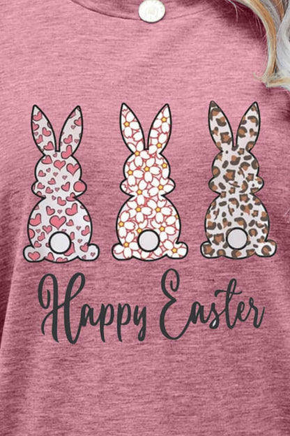 HAPPY EASTER Graphic Short Sleeve Tee