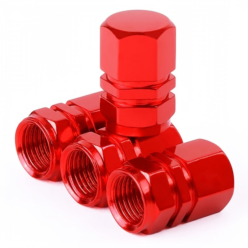 4pcs/8pcs Aluminum Alloy Car Tire Valve Caps - Dustproof & AIR Valve Caps for USA Car, Motorcycle, Truck & Bike