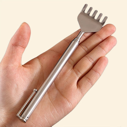 1 Pc Adjustable Back Scratcher - Stainless Steel Telescopic Portable Claw Extender - Perfect for Massage & Tickle Stick!