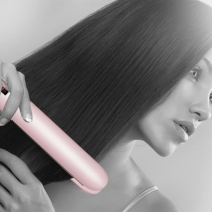 The Ultimate Hair Styling Tool: 2-in-1 Hair Straightener & Curler with LCD Display and 17 Temperature Settings!