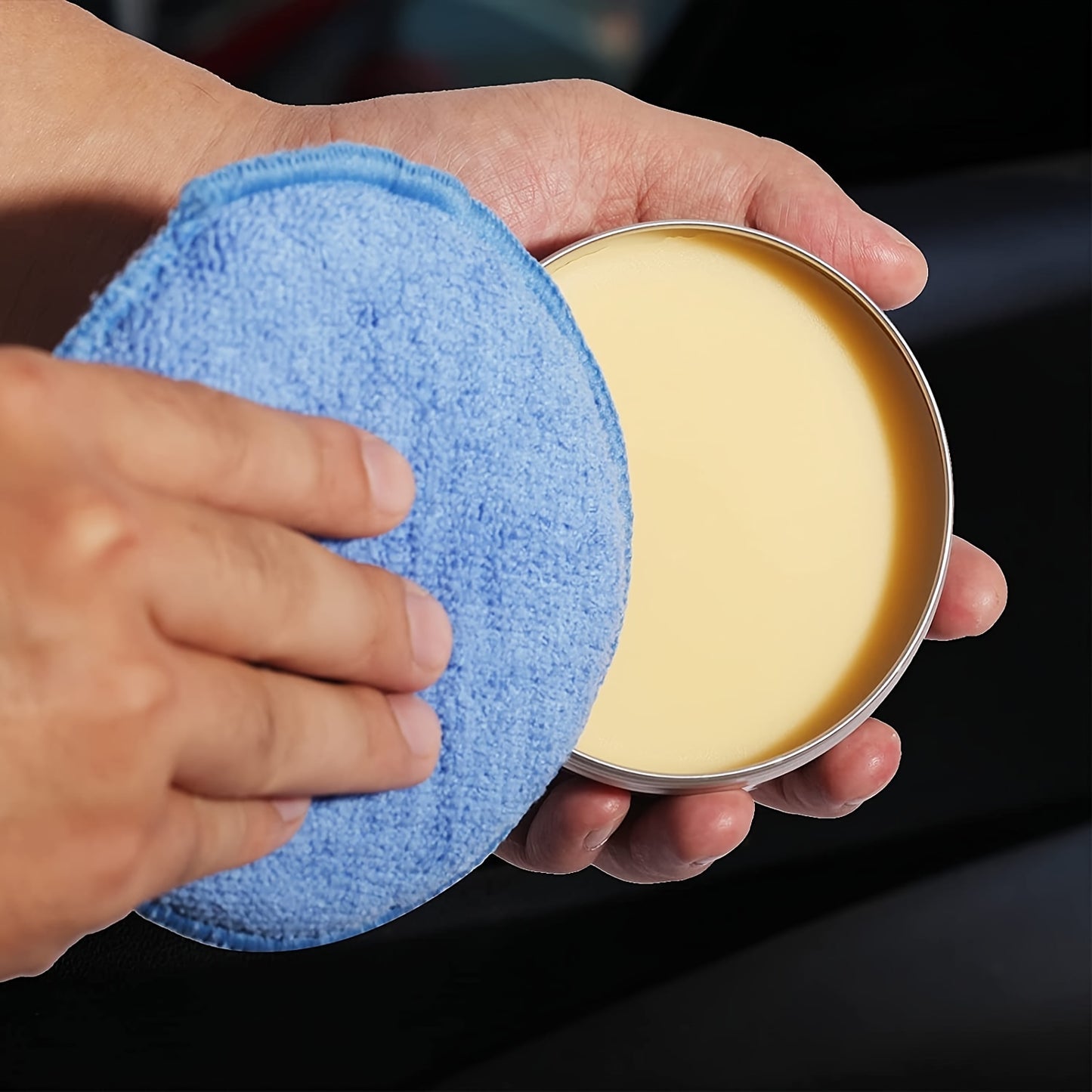 12 Pack of Blue Microfiber Wax Applicator Pads - Perfect for a Shiny Finish!