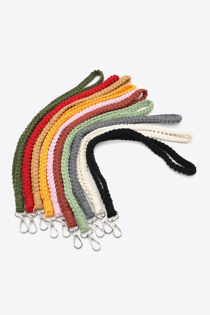 Assorted 2-Pack Hand-Woven Lanyard Keychain