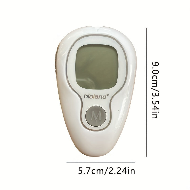 Blood Glucose Monitor Set: Accurate Testing with No Code Adjustment & Battery Powered Automatic Meter