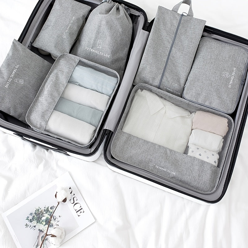 7-Piece Travel Storage Bag Set: Keep Your Clothes & Shoes Organized On-the-Go!