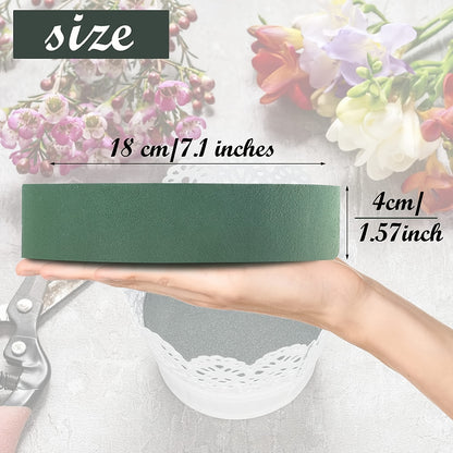 6 Pack Flower Foam Blocks: 7.1 Large Round DIY Kit for Wedding Aisle Flowers & Party Decorations - Perfect for Artificial & Fresh Flowers!