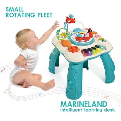 1-3 Year Old Kids: Multifunctional Early Education Small Game Table with Fun Puzzles & Baby Gifts - Small Accessories Color Random