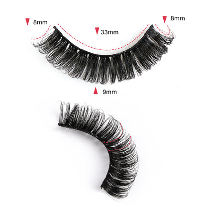 10 Paris Fluffy False Eyelashes, 3D Natural Look Lashes For Women, Volume Soft EyeLashes, DH06-03