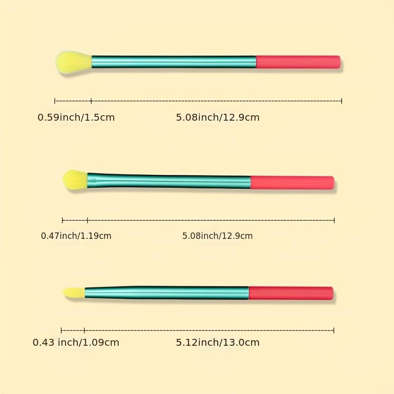 15 pcs Rainbow Color High Quality Makeup Brush Set - Perfect for Eyeshadow, Foundation, and Cosmetic Tools