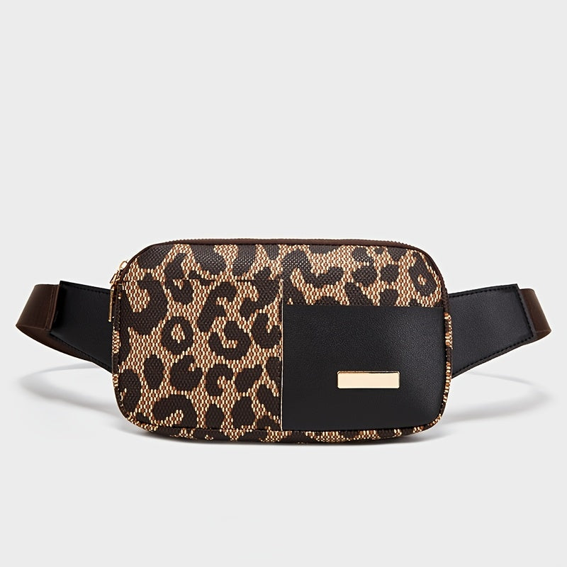 Stylish Leopard Pattern Chest Bag - Perfect for Outdoor Sports & Phone Carrying!