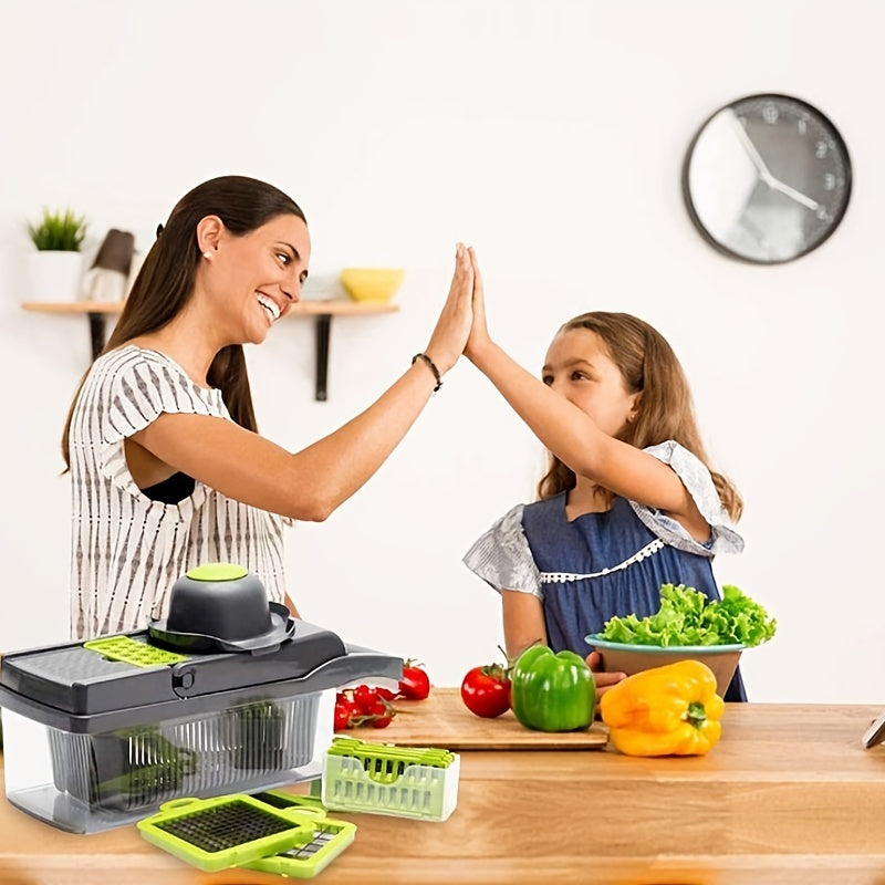 14-in-1 Vegetable Chopper: Effortlessly Slice, Dice, and Chop Veggies in Seconds!