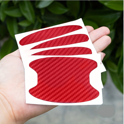 4pcs Car Door Sticker Carbon Fiber Scratches Resistant Cover Auto Handle Protection Film Exterior Styling Car Accessories