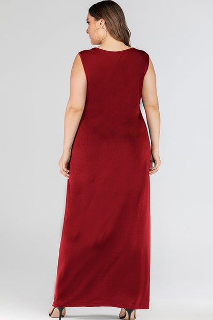 Plus Size Scoop Neck Maxi Tank Dress