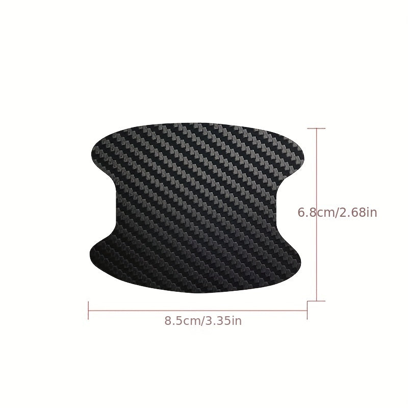 4pcs Car Door Sticker Carbon Fiber Scratches Resistant Cover Auto Handle Protection Film Exterior Styling Car Accessories