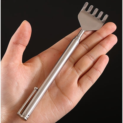 1 Pc Adjustable Back Scratcher - Stainless Steel Telescopic Portable Claw Extender - Perfect for Massage & Tickle Stick!