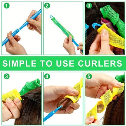 18/20 Pieces Portable Magic Hair Curler Hair Styling Accessories Hair Curlers Hair Styling Tool DIY Hair Rollers